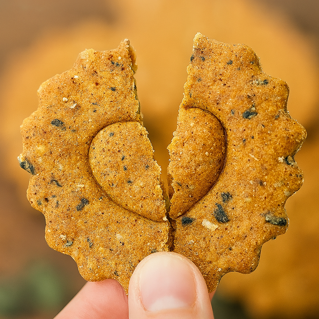 Texture biscuit chien quinoa butternut gros plan