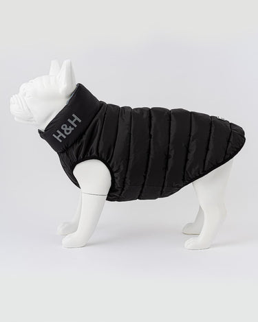 Doudoune réversible pour chien - Noir et Gris