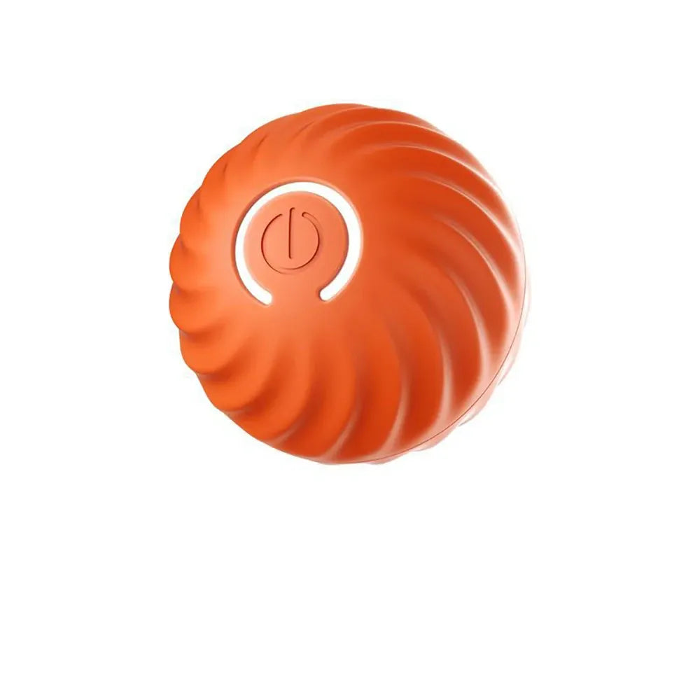 Balle interactive de couleur orange pour animaux, parfaite pour des activités ludiques et stimulantes.