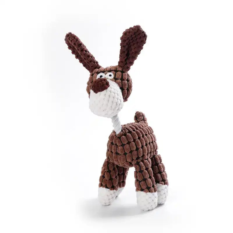 Peluche cotelee, Chien marron