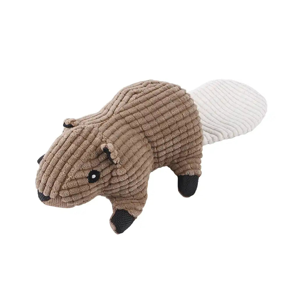 Peluche cotelee-Castor gris