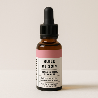 huile de soin bio pour chien