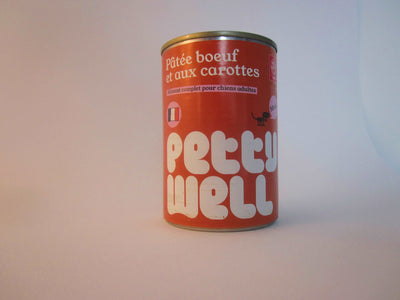 Pâtée pour Chien - Recette Bœuf, Carotte, Haricots Verts de chez Petty Well