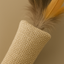 Zoom sur tissu chanvre naturel, jouet chat sans plastique